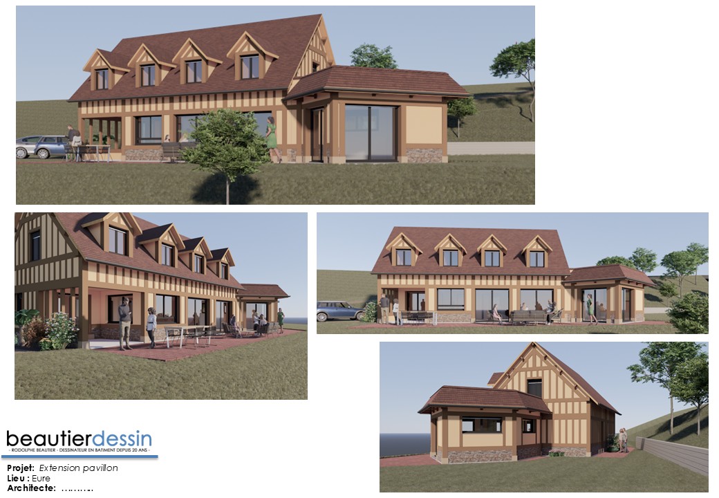 003 permis extension maison colombage EURE