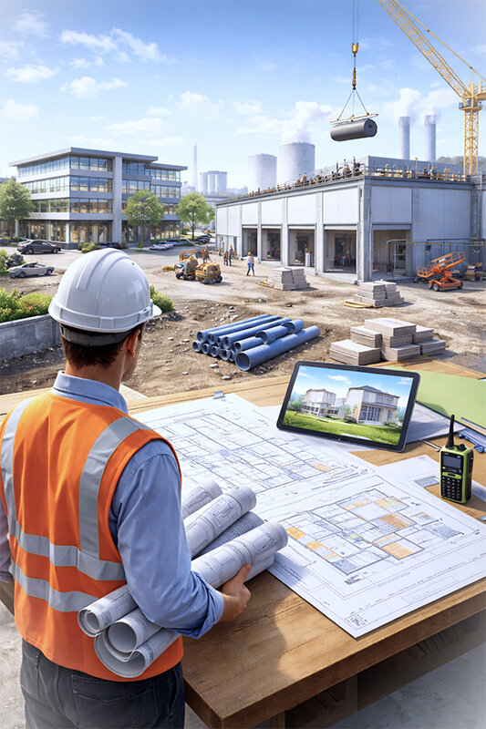 Plans, croquis, maquettes de bâtiments tertiaires et industriels par un dessinateur en bâtiment sur Evreux